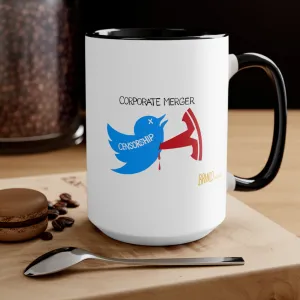 A.F. Branco "Corporate Merger" Cartoon Mug (2 sizes, 2 colors)