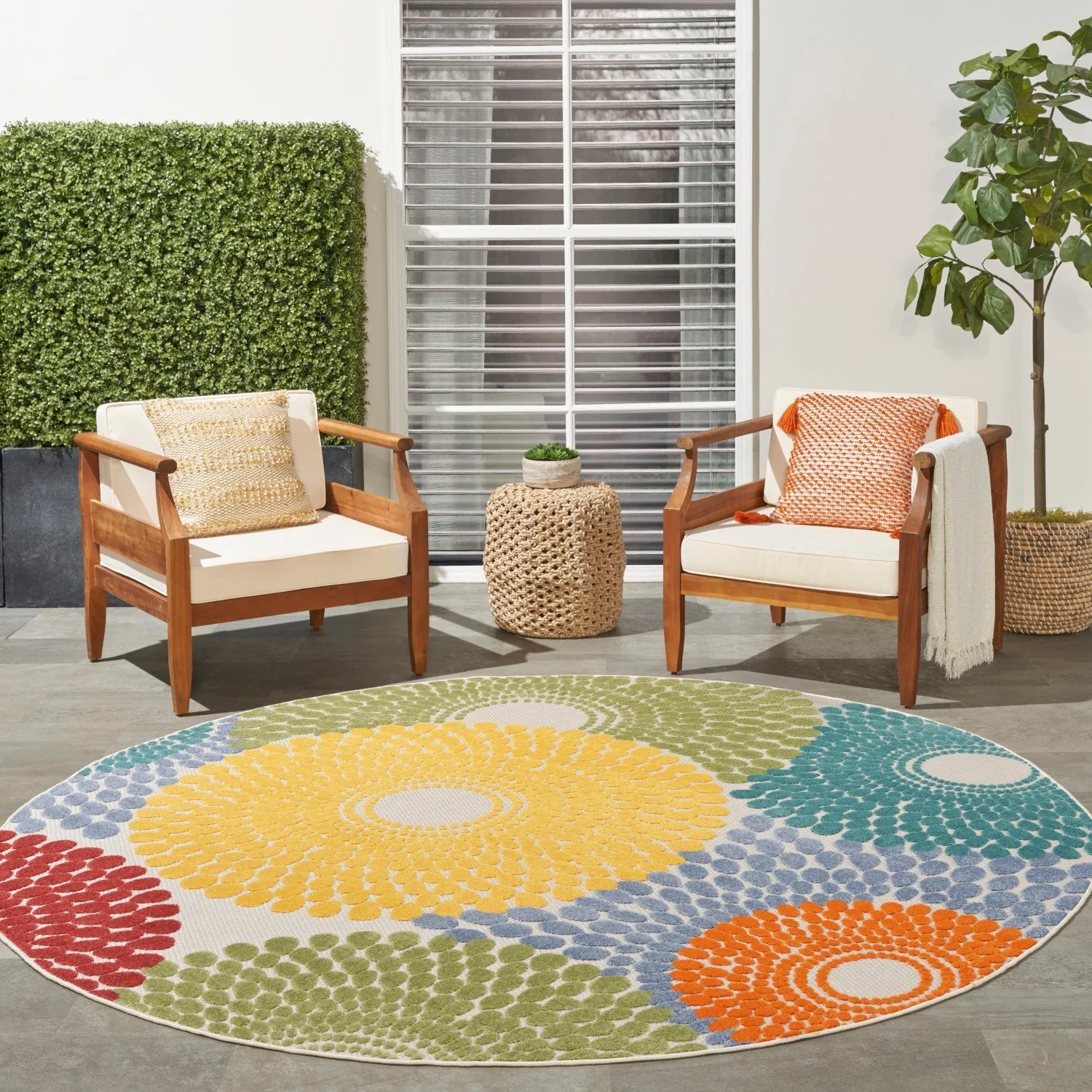 Aloha Multicolor Modern Indoor/Outdoor Rug