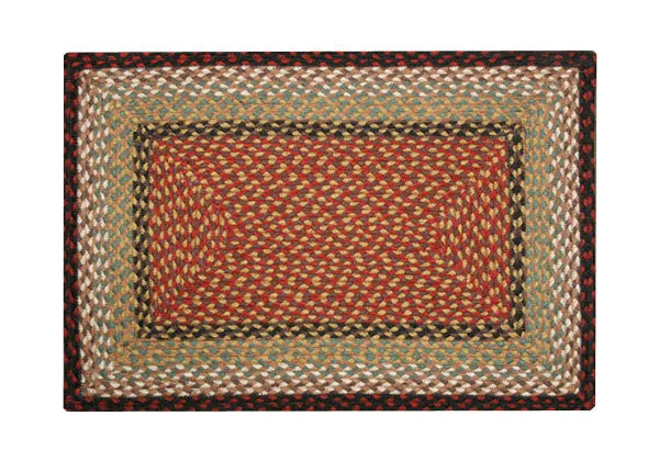 Burgundy or Mustard Braided Rug In Different Shapes And Sizes