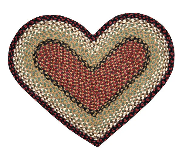 Burgundy or Mustard Braided Rug In Different Shapes And Sizes