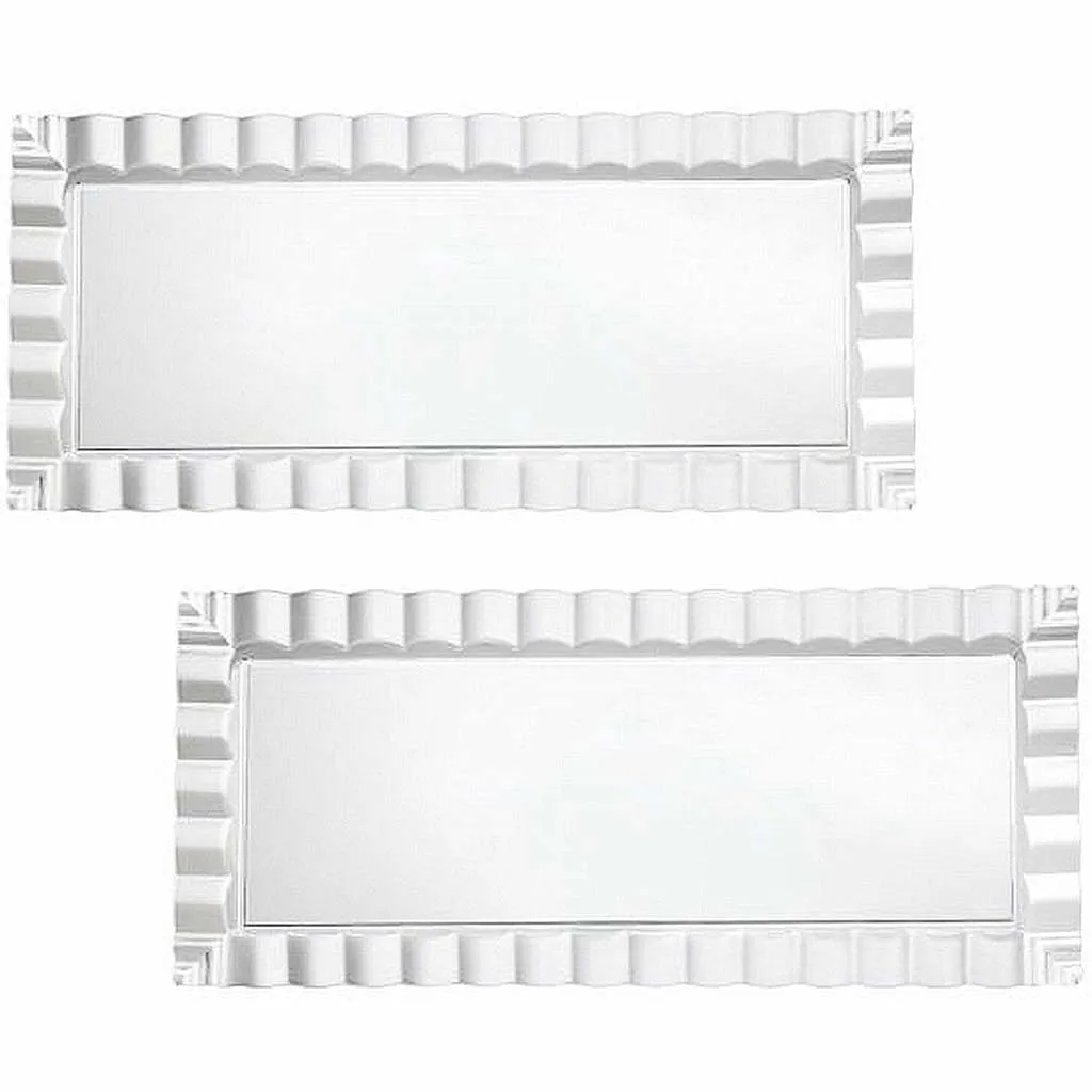 Clear Decorative Wavy Tray 17in X 9in