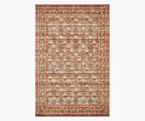 Courtyard Hadley Printed Rug - Terracotta