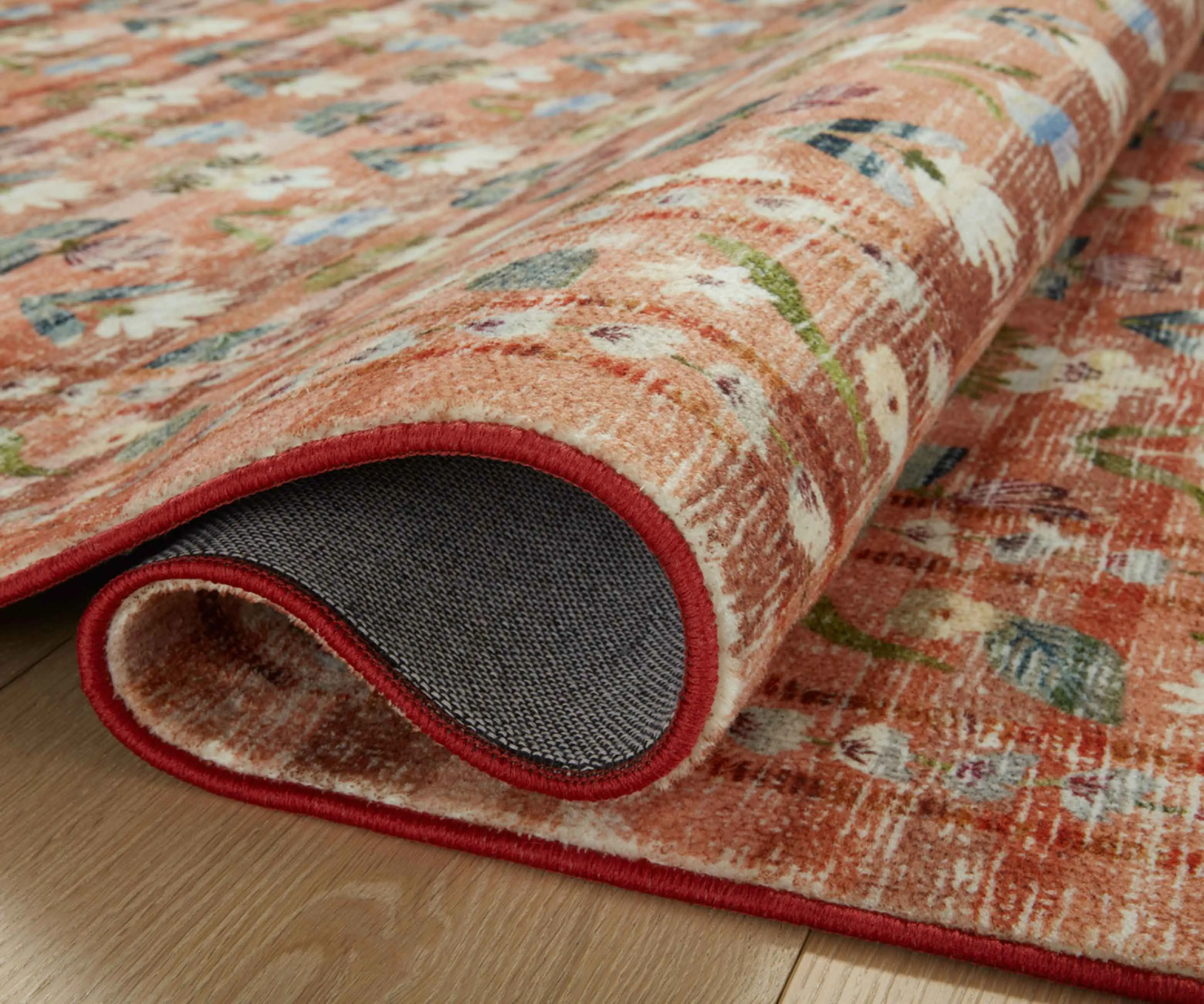 Courtyard Hadley Printed Rug - Terracotta
