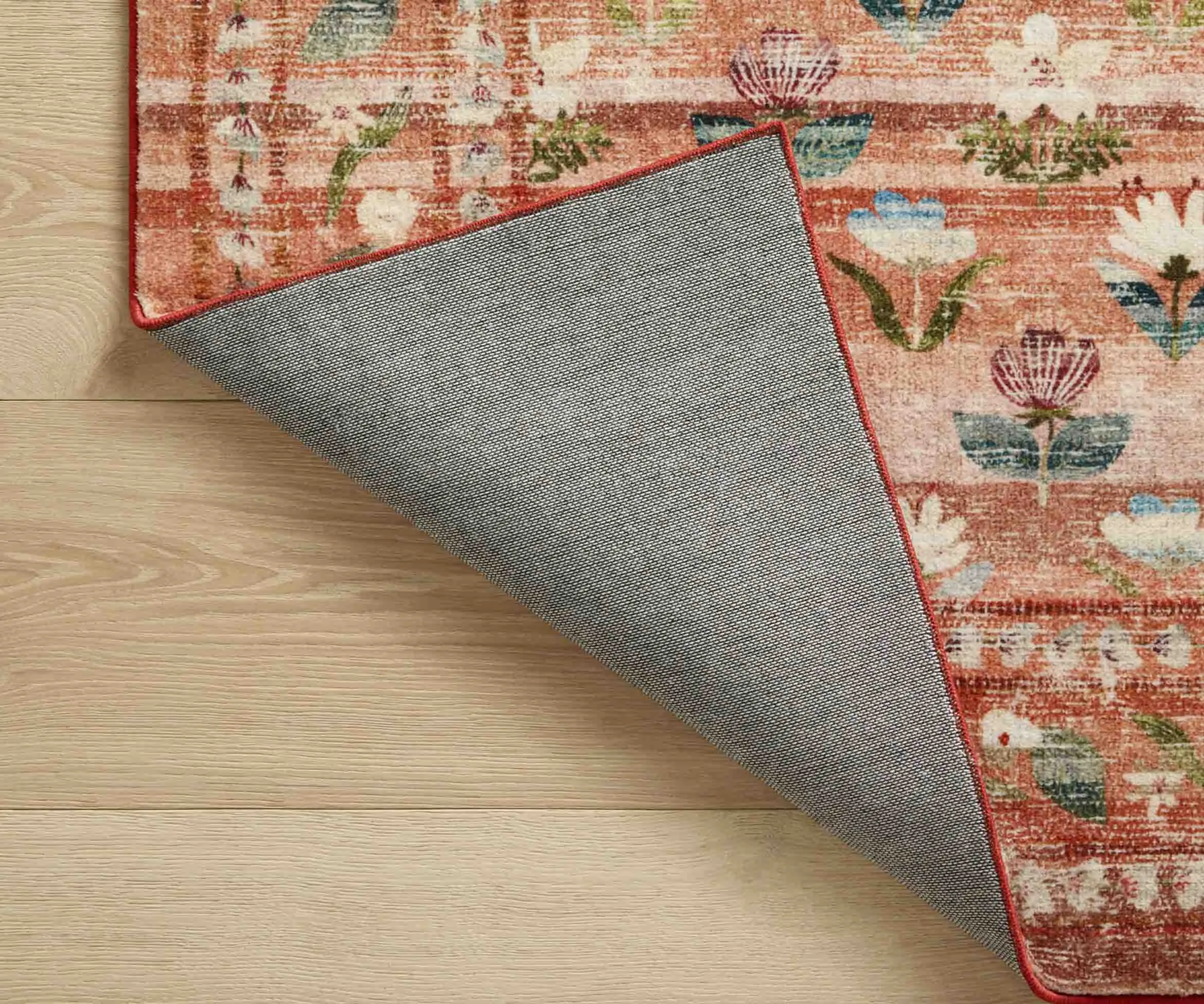 Courtyard Hadley Printed Rug - Terracotta