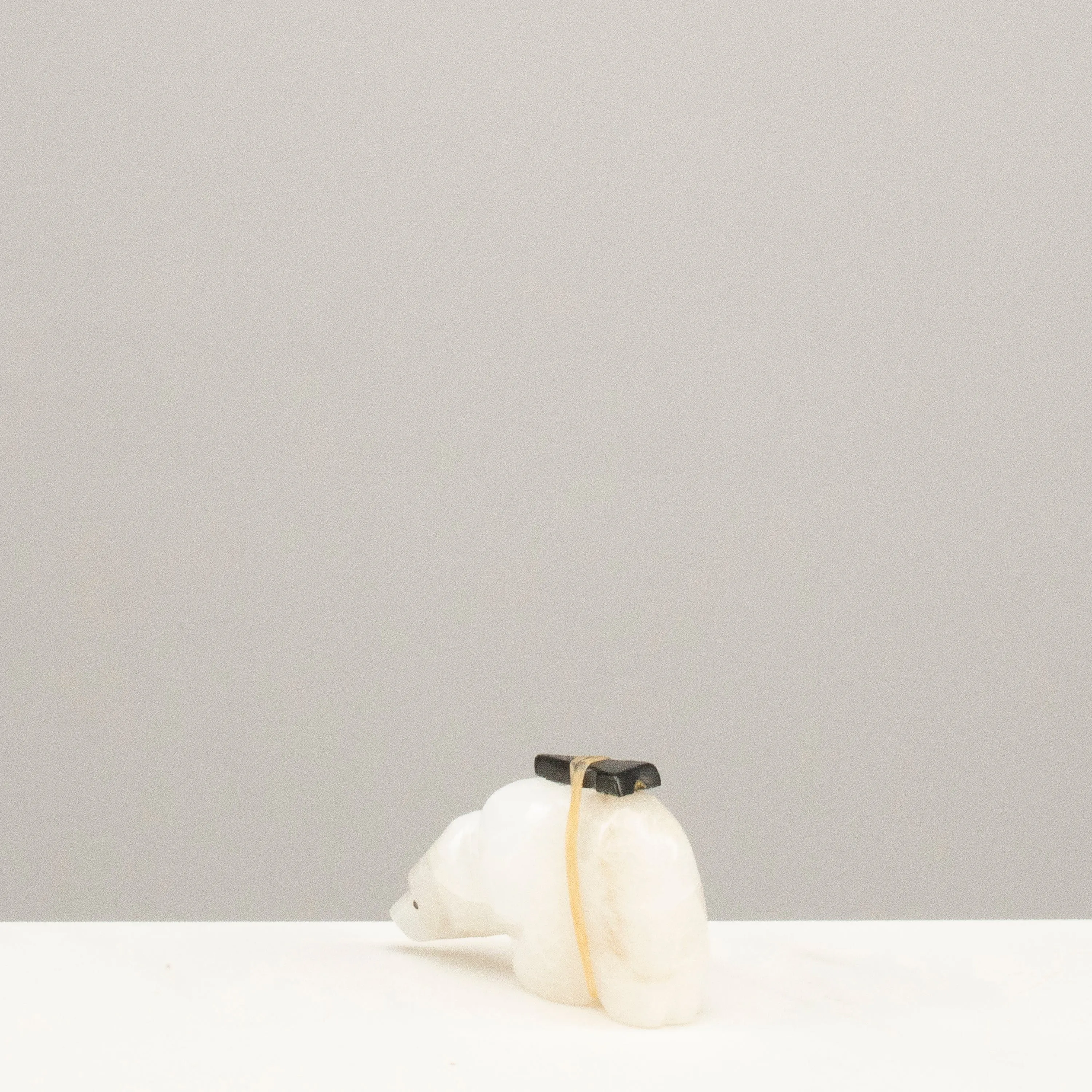 Ed Lementino Quartz Handmade Zuni Fetish Polar Bear Carving