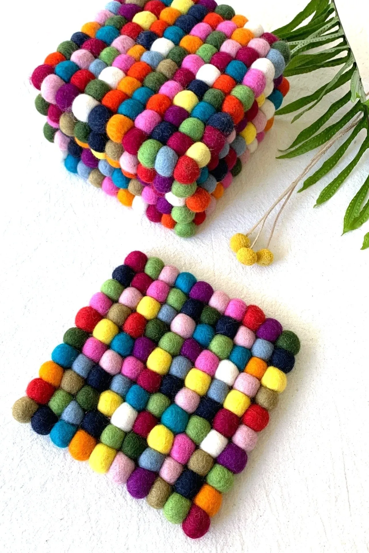 Felt Ball Trivet - Multicolour