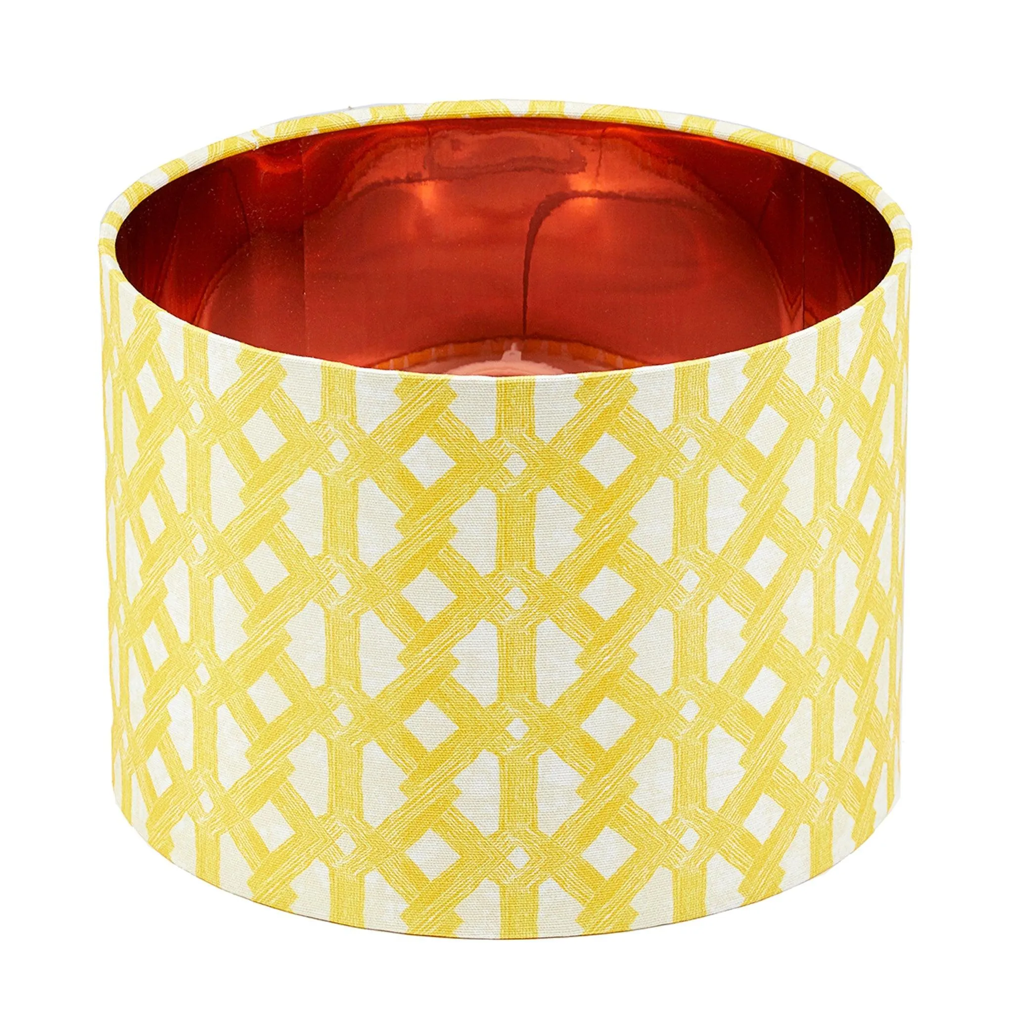 Geometric Yellow Drum Lamp Shade