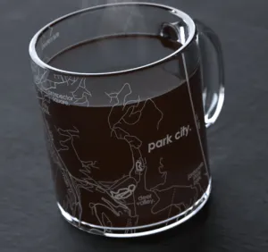 Home Town Map Glass Coffee Mug