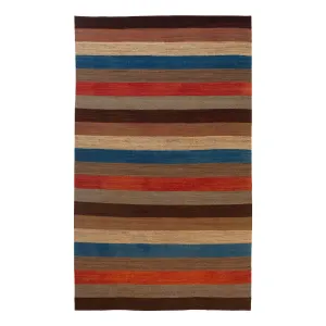 Multicolored Flatweave Wool Rug - 7'7" x 11'9"
