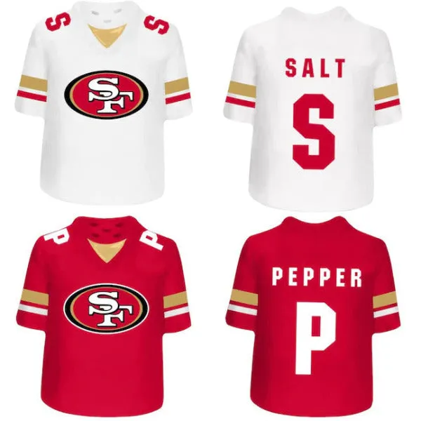 NFL San Francisco 49ers Team Color Ceramic Novelty Salt And Pepper Shaker