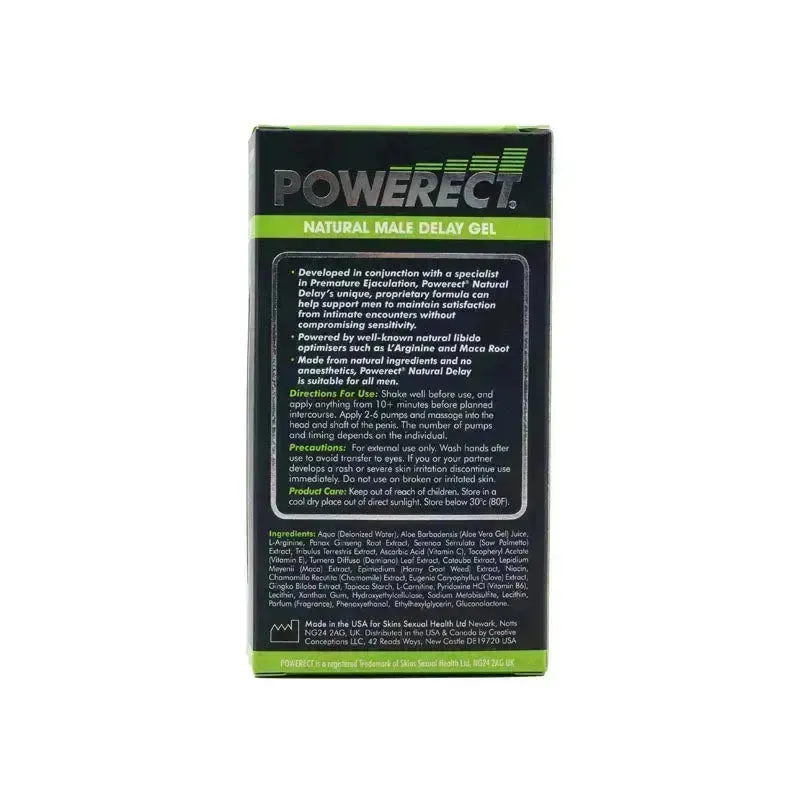 Powerect Natural Delay Serum - Male Delay Serum - 30 ml Bottle