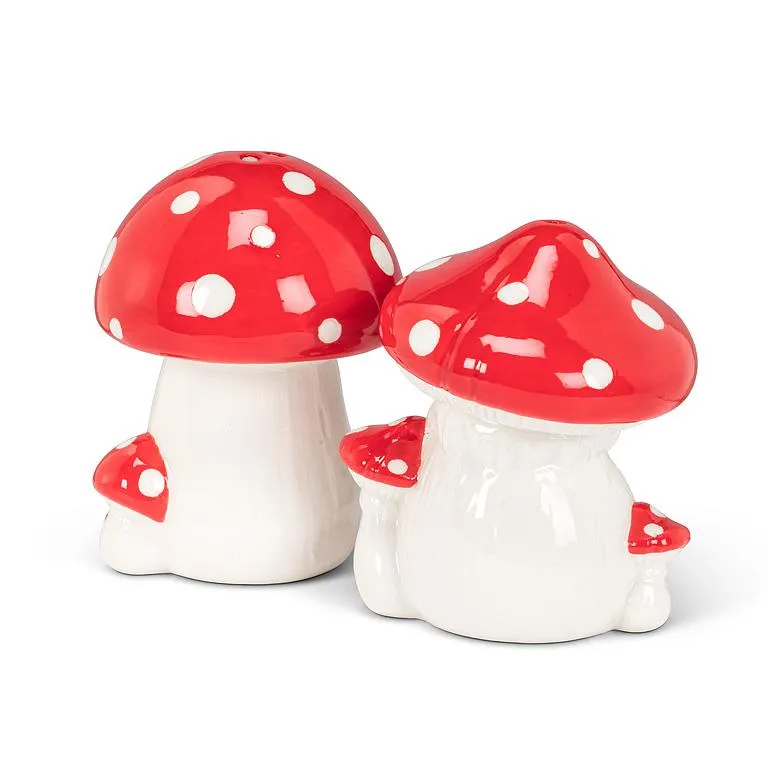 Red Dot Mushroom Salt and Pepper Set