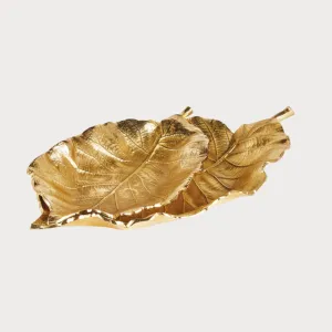 The Penelope Gold Leaf Tray, Set of 2