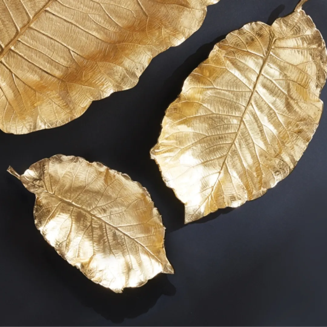 The Penelope Gold Leaf Tray, Set of 2