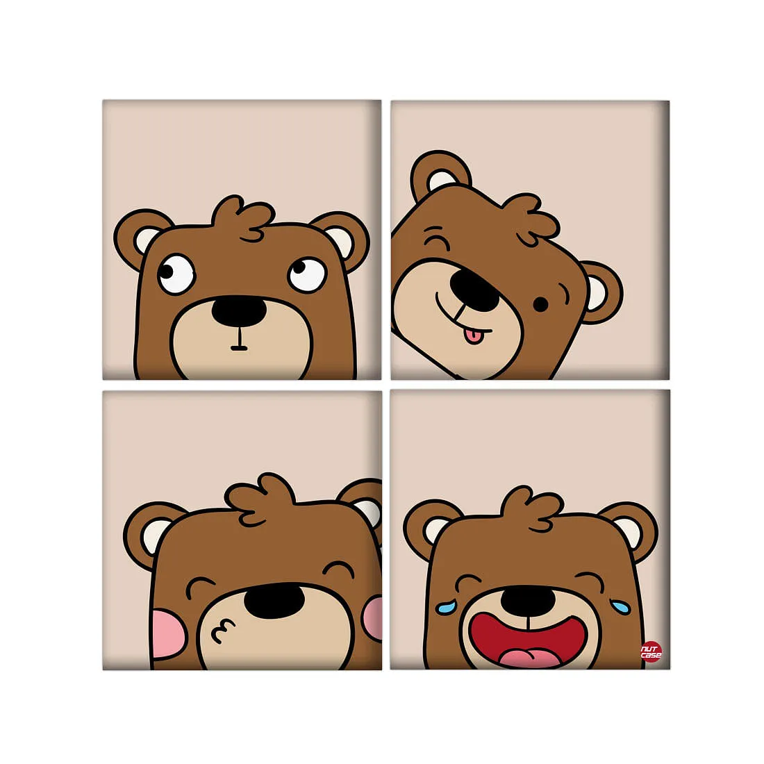 Wall Art Decor For Home Set Of 4 -Beer Face
